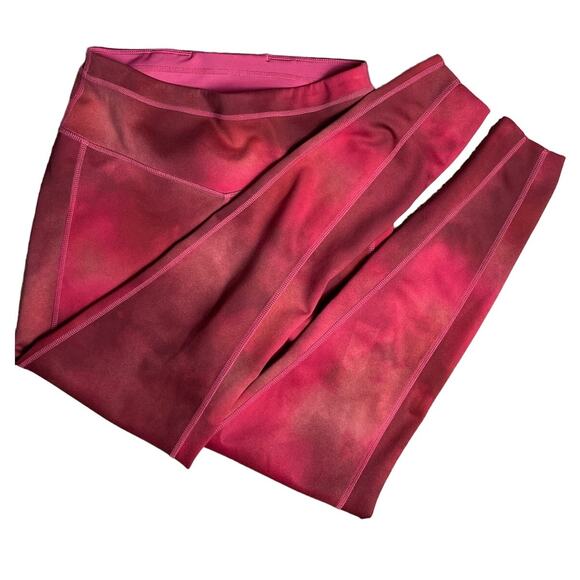 Free People FP Movement Reversible Beat the Heat Leggings Red Combo Size Medium - Picture 10 of 11